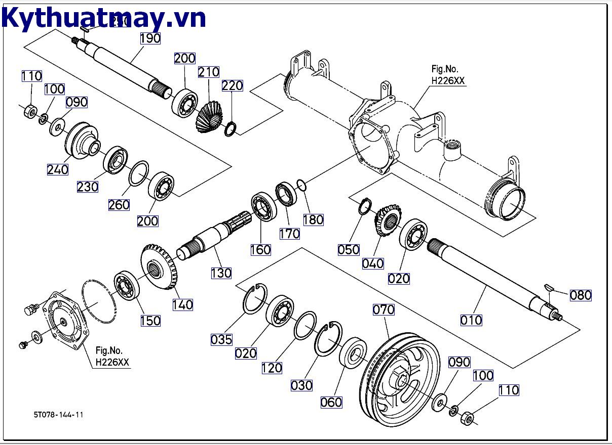 trục truyền động xilanh đập